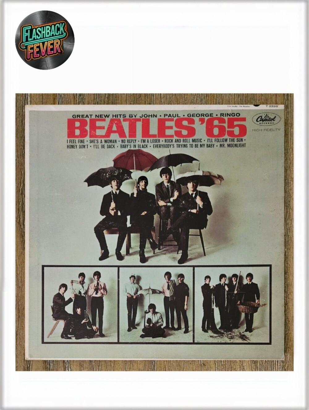 THE BEATLES•Beatles '65•Dec 15, 1964 US (#T 2228) Pinckneyville, 1st Press Mono